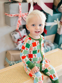 Christmas Crew Ruffle Zipper Sleeper