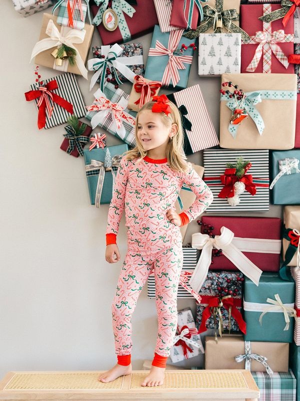 Candy Cane Ribbons PJ Set