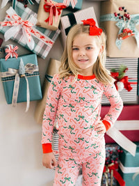 Candy Cane Ribbons PJ Set