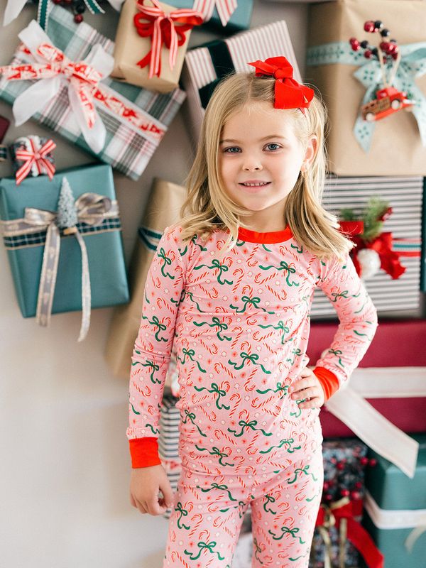 Candy Cane Ribbons PJ Set