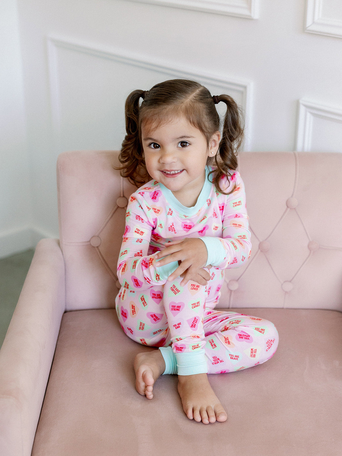 Pink Convo Hearts PJ Set