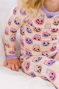 Pink Halloween Bucket PJ Set