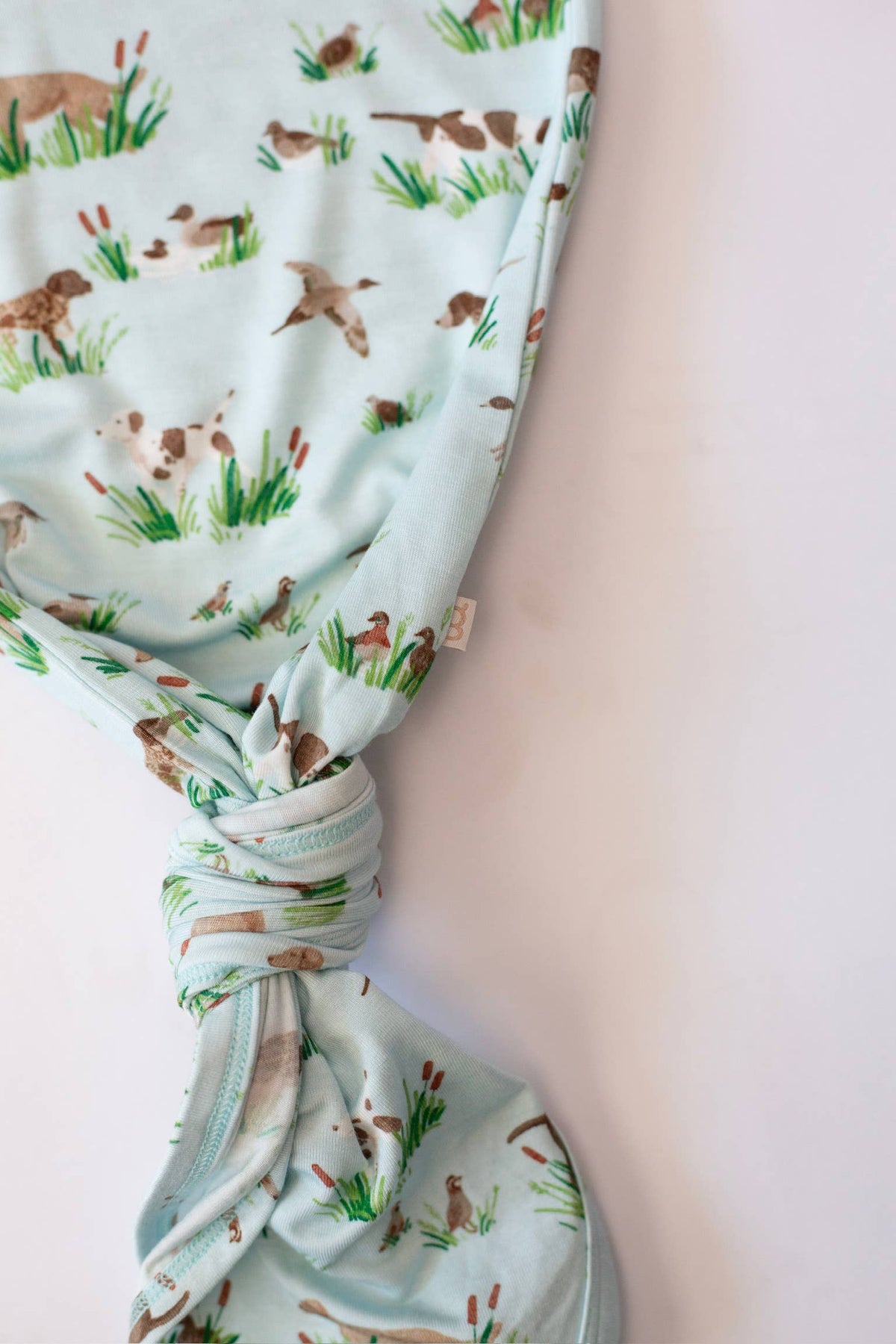 Delta Bird Hunting Dogs- Knotted Infant Gown