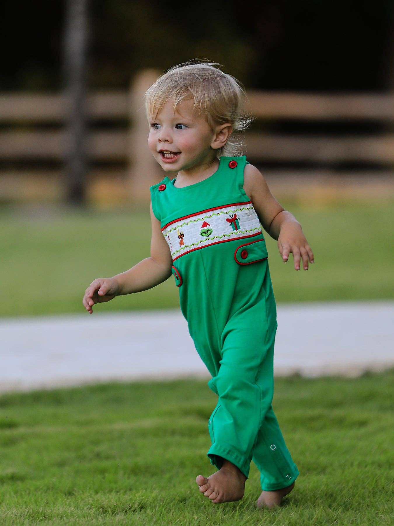 Christmas "Mean One" Embroidered Romper