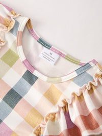 Fall Plaid Long Sleeve Dress