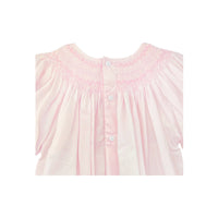 Daygown with Heart Smocking & Pearls in Pink