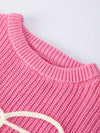Pink Bow with Hearts Sweater