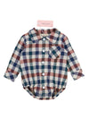 Fall Vintage Plaid Button Up Bubble