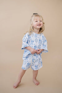 Shorts Set | Blue Bow