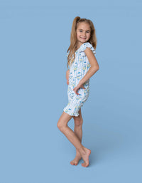 HEIRLOOM BLUE BLOOMS DREAM RUFFLE SHORT SET