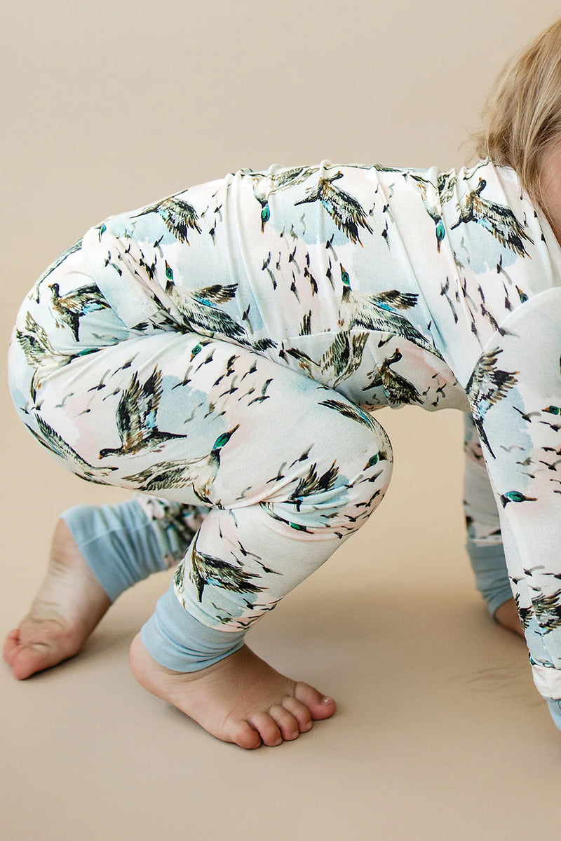 Bamboo Zipper Pajama - Mallard Sky