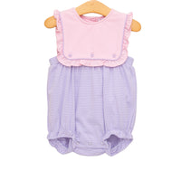 Amelia Bubble- Pink and Lavender Stripe