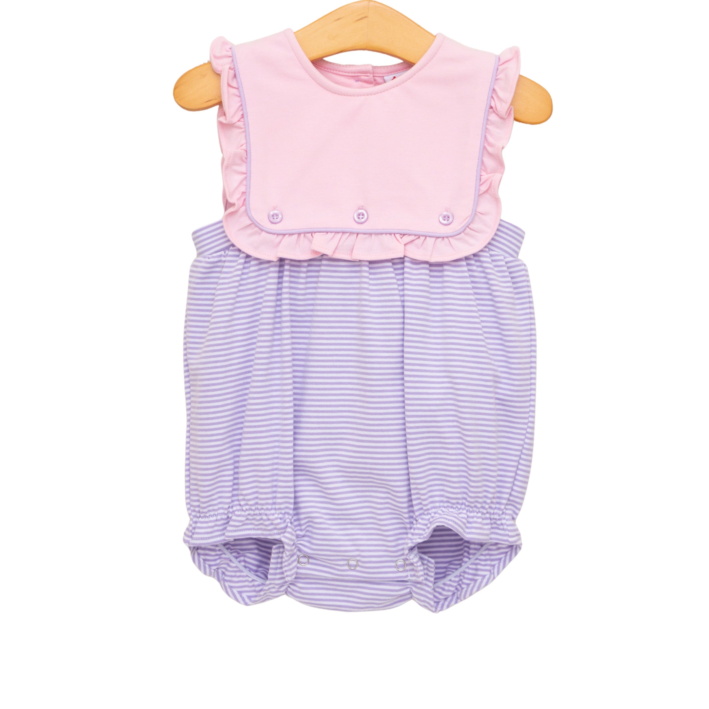 Amelia Bubble- Pink and Lavender Stripe