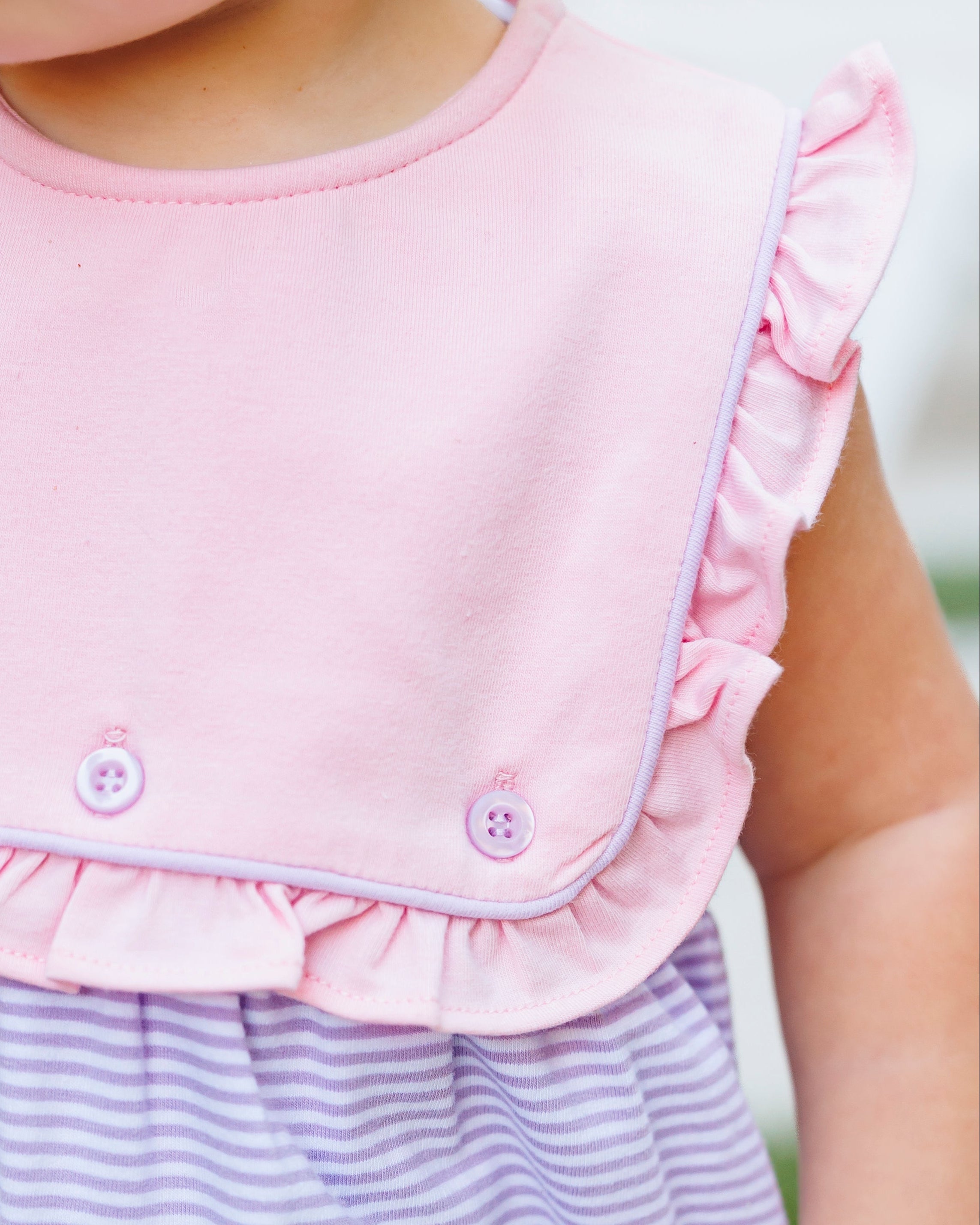 Amelia Bubble- Pink and Lavender Stripe