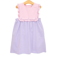 Amelia Dress- Pink and Lavender Stripe