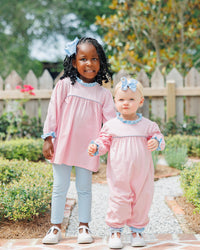 Annie Romper - Light Pink/Light Blue