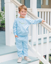 Around The Rink  Jogger Set - Light Blue
