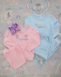 Around The Rink  Jogger Set - Light Blue