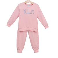 Around The Rink  Jogger Set - Light Pink