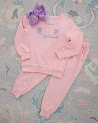 Around The Rink  Jogger Set - Light Pink