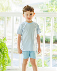 Avery Short Set - Light Blue Stripe