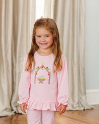 Away In A Manger Ruffle Top