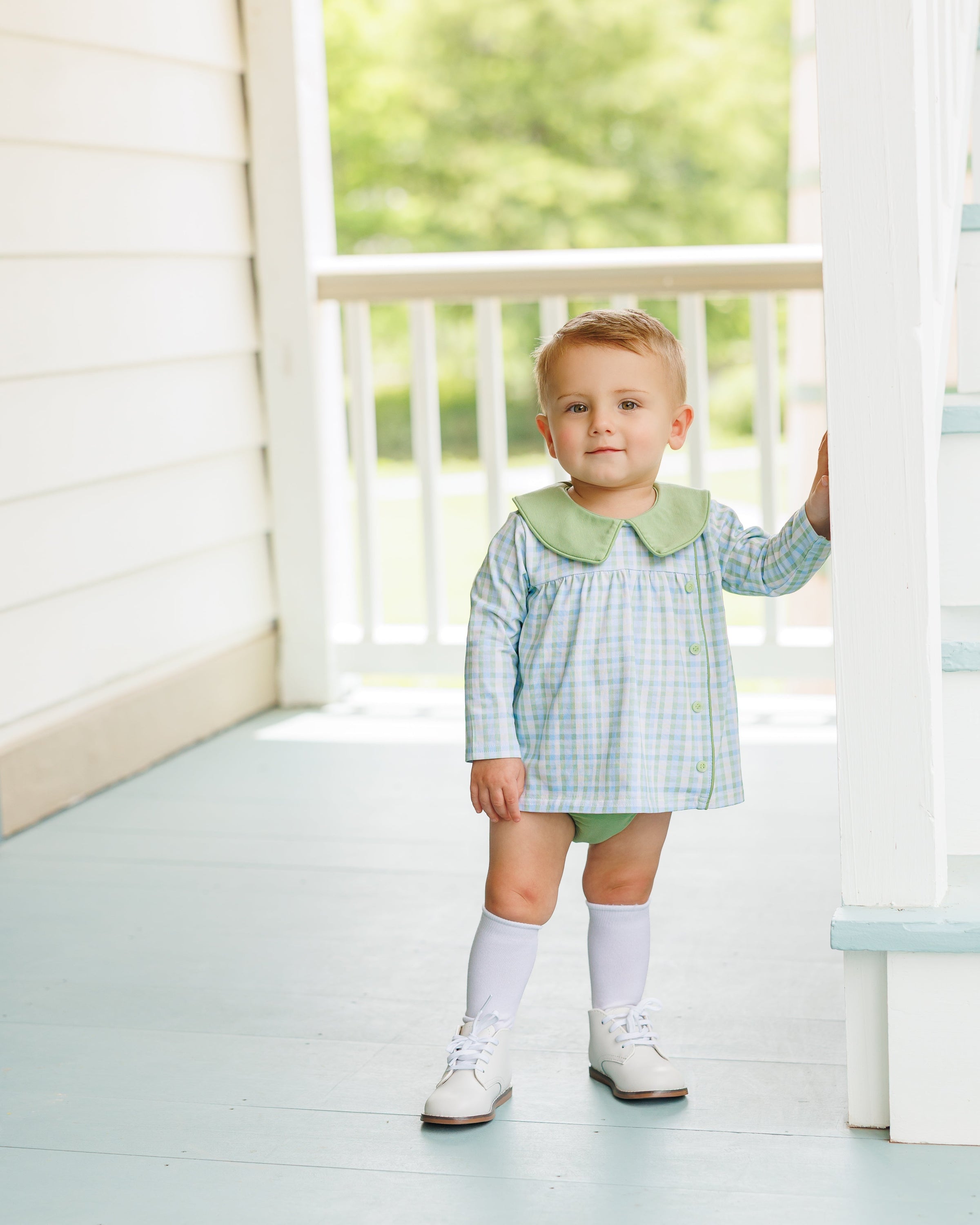 Basin Plaid Liam Diaper Cover Set