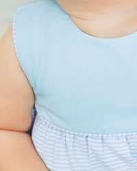 Beau Bubble- Light Blue and Blue Stripe