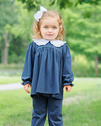 Catherine Bloomer Pants Set - Navy