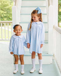 Catherine Dress - Light Blue Windowpane