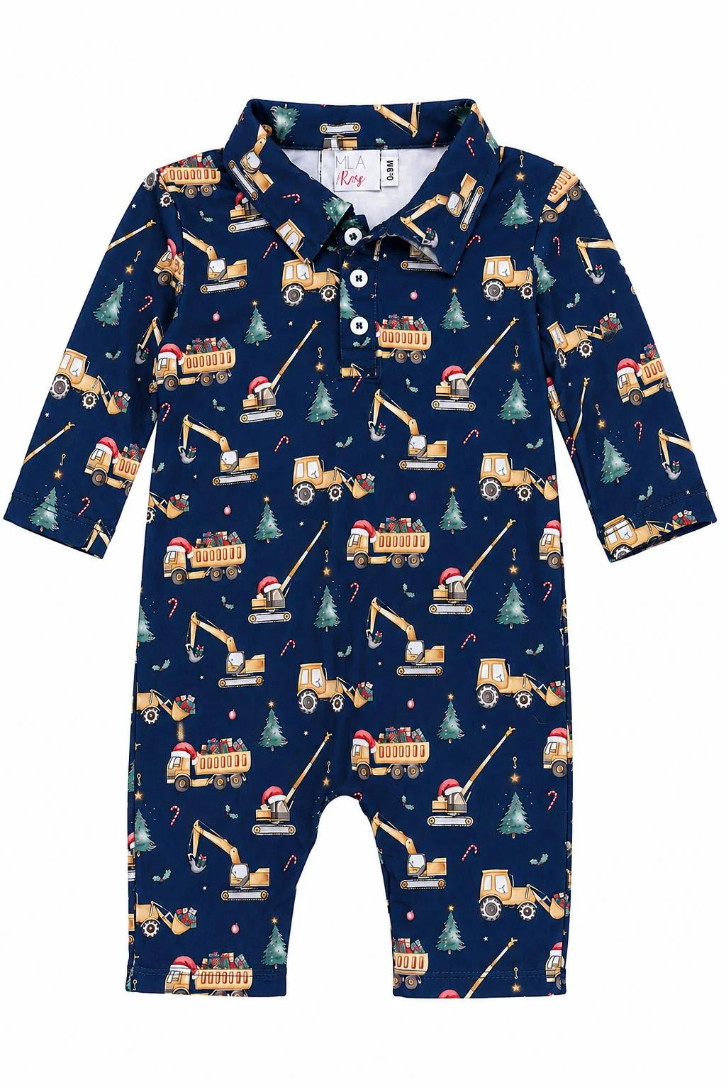 Oh What Fun It Is to Build L/S Polo Romper