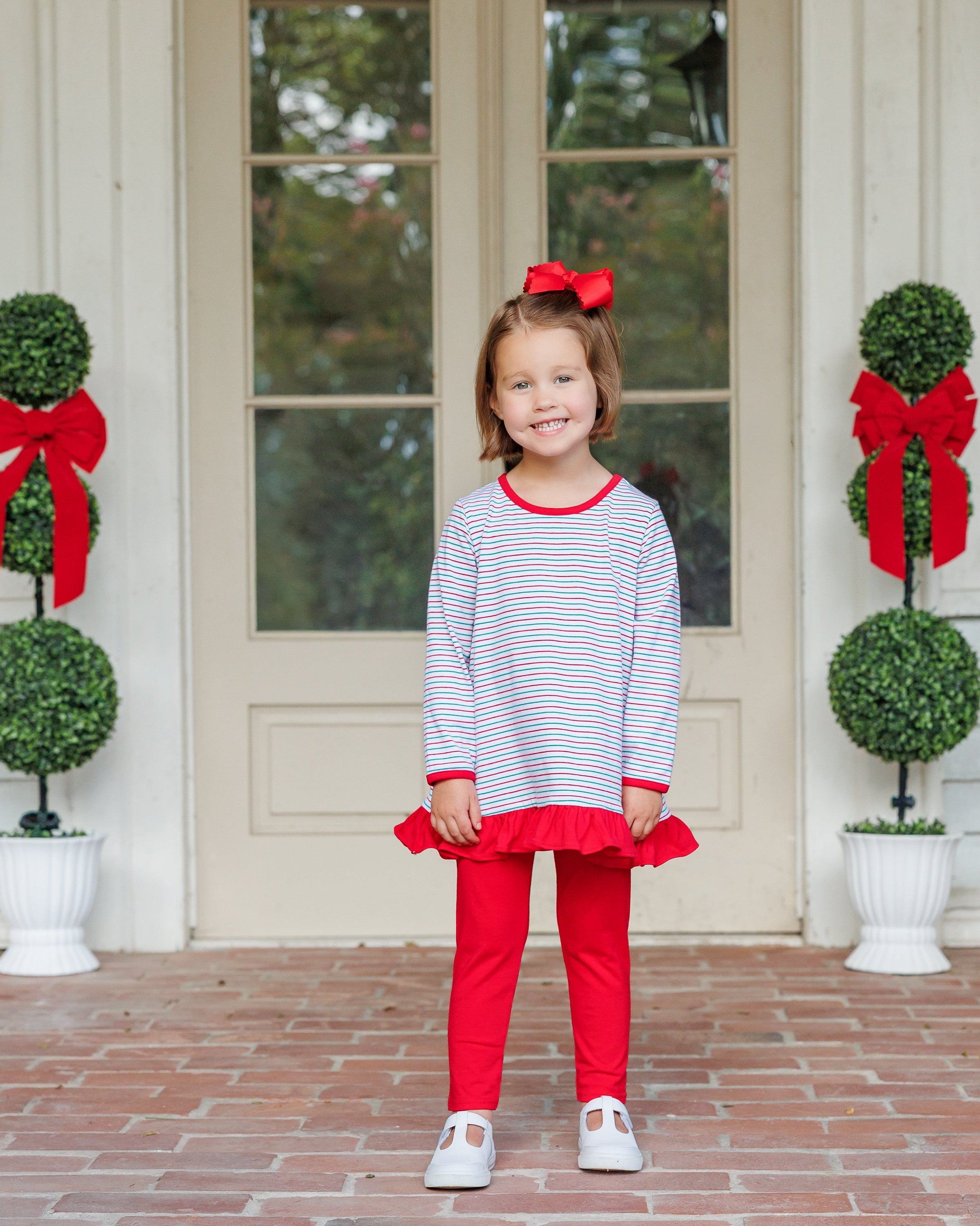 Christmas Candy Stripe Ava Pants Set