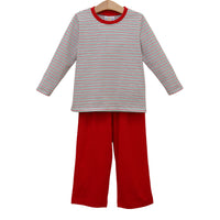 Christmas Candy Stripe Thomas Pants Set