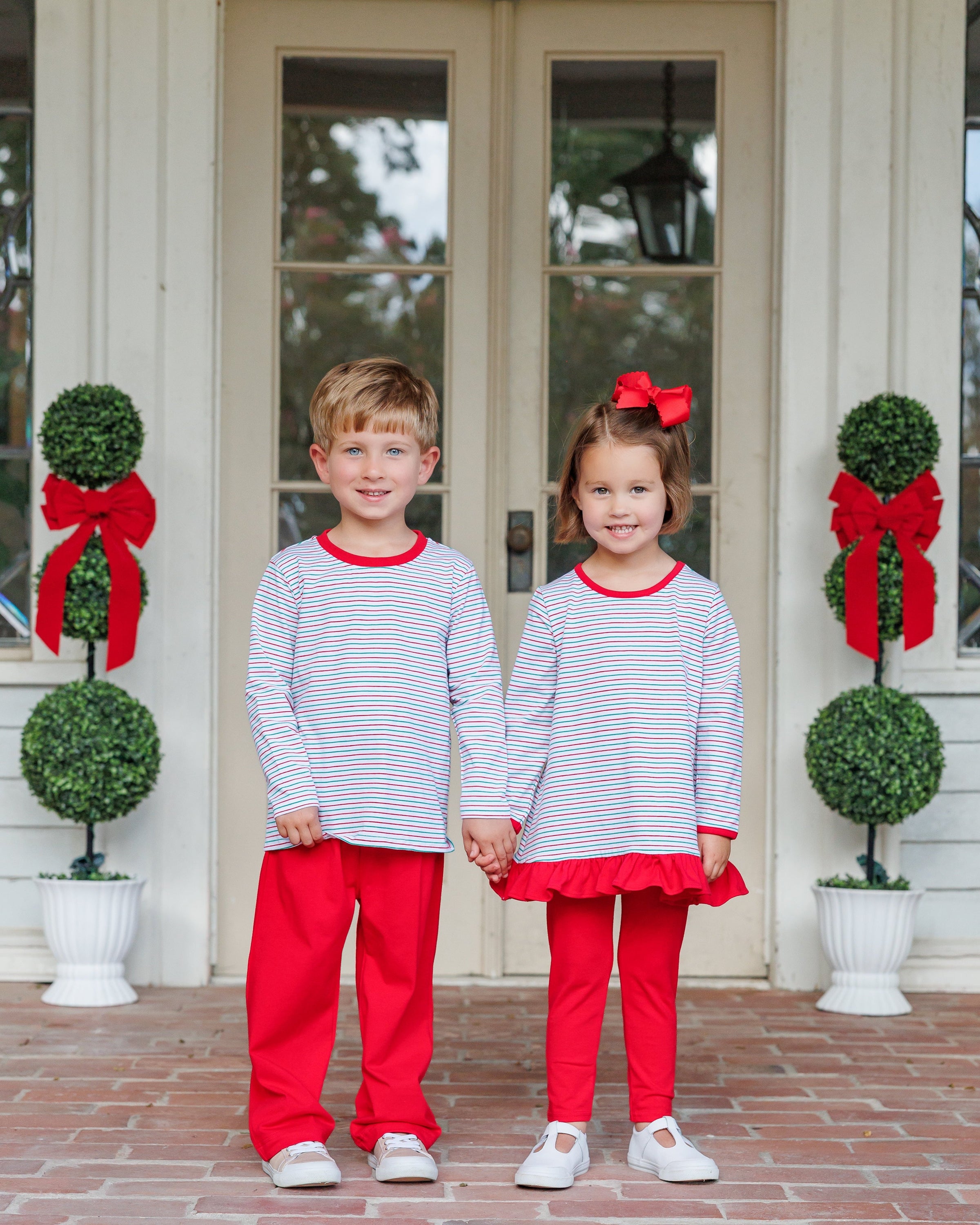 Christmas Candy Stripe Thomas Pants Set
