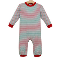 Christmas Candy Stripe Thomas Romper