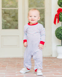 Christmas Candy Stripe Thomas Romper
