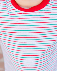 Christmas Candy Stripe Thomas Romper