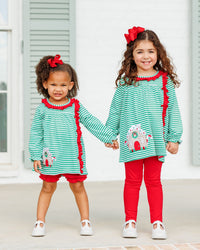 Christmas Cottage Ruffle Pants Set