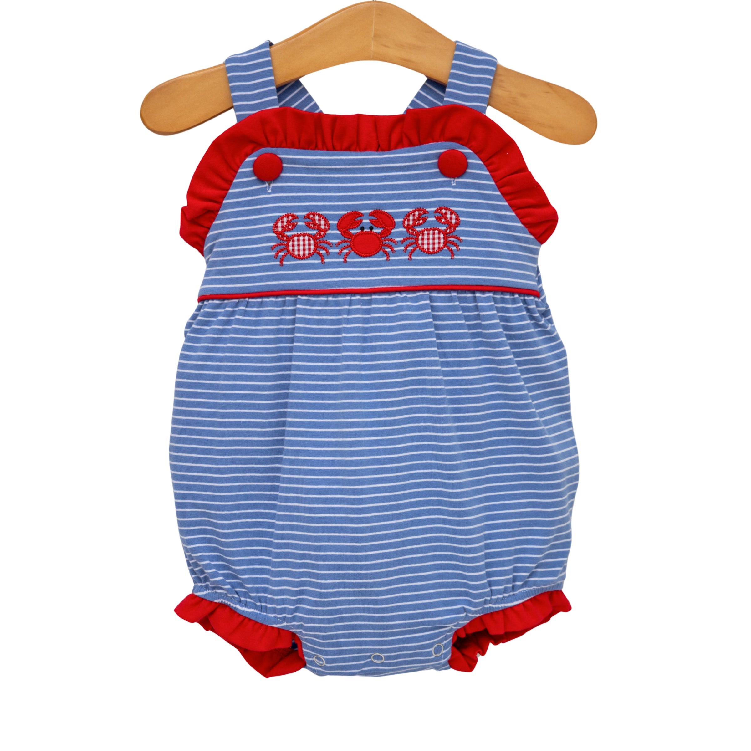 Coastal Crab Ruffle Sunsuit