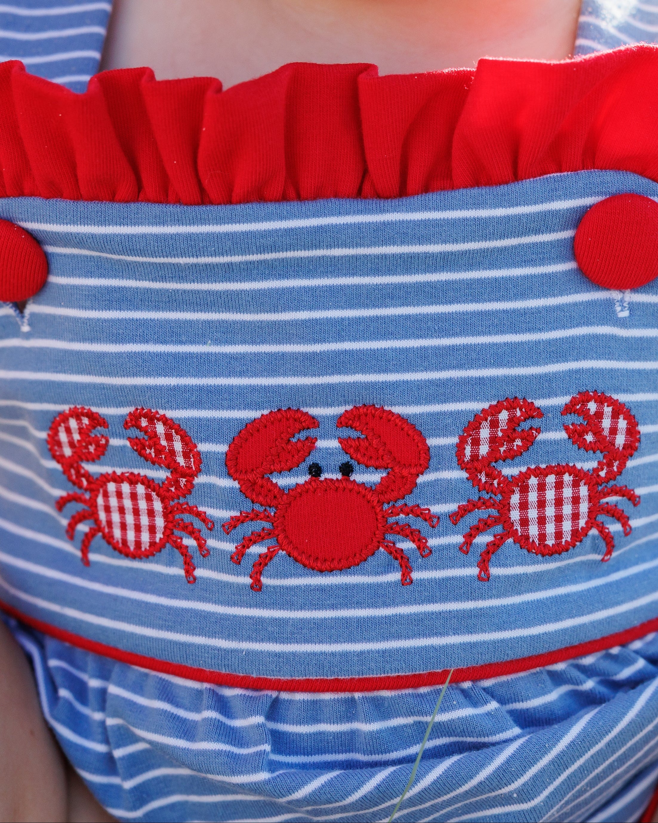 Coastal Crab Ruffle Sunsuit