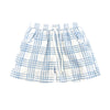 Dapper Blue Plaid Swim Trunks