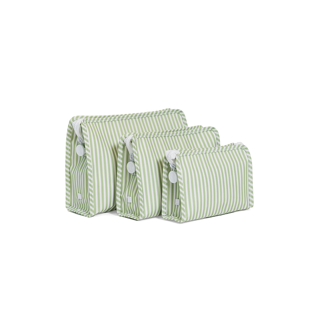 ROADIE LARGE Zip Pouch - PIMLICO STRIPE SAGE