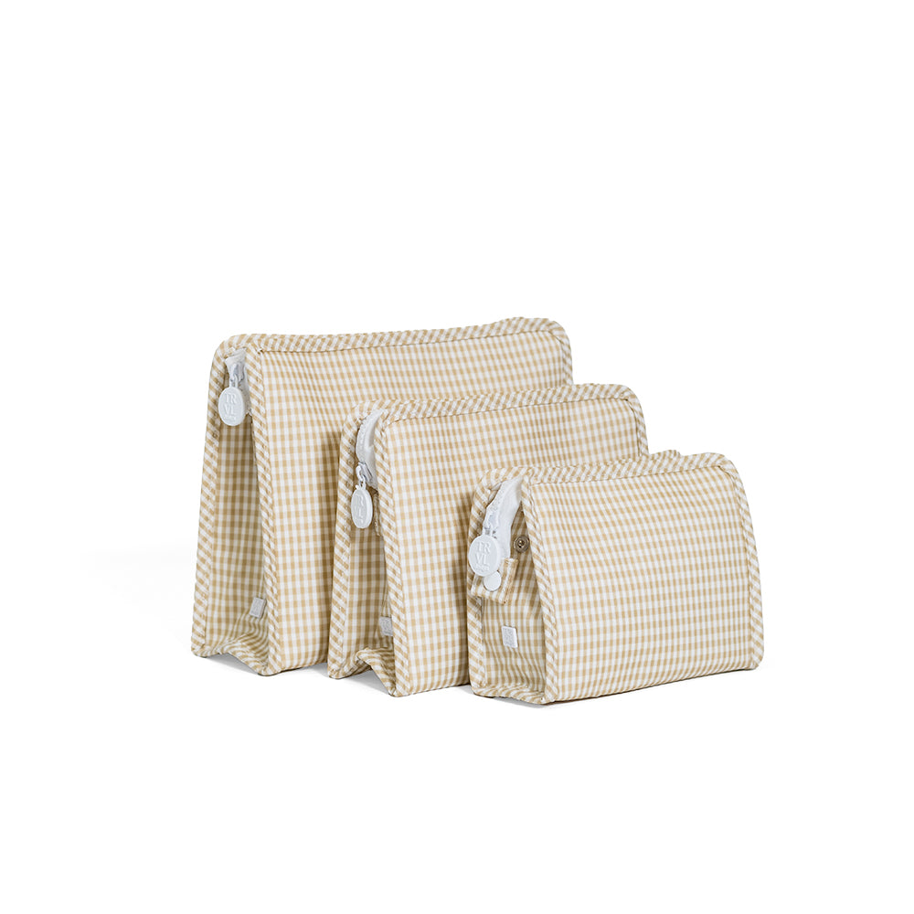 ROADIE MEDIUM Zip Pouch - GINGHAM NEW KHAKI 3