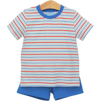 Drew Short Set - Patriotic Stripe