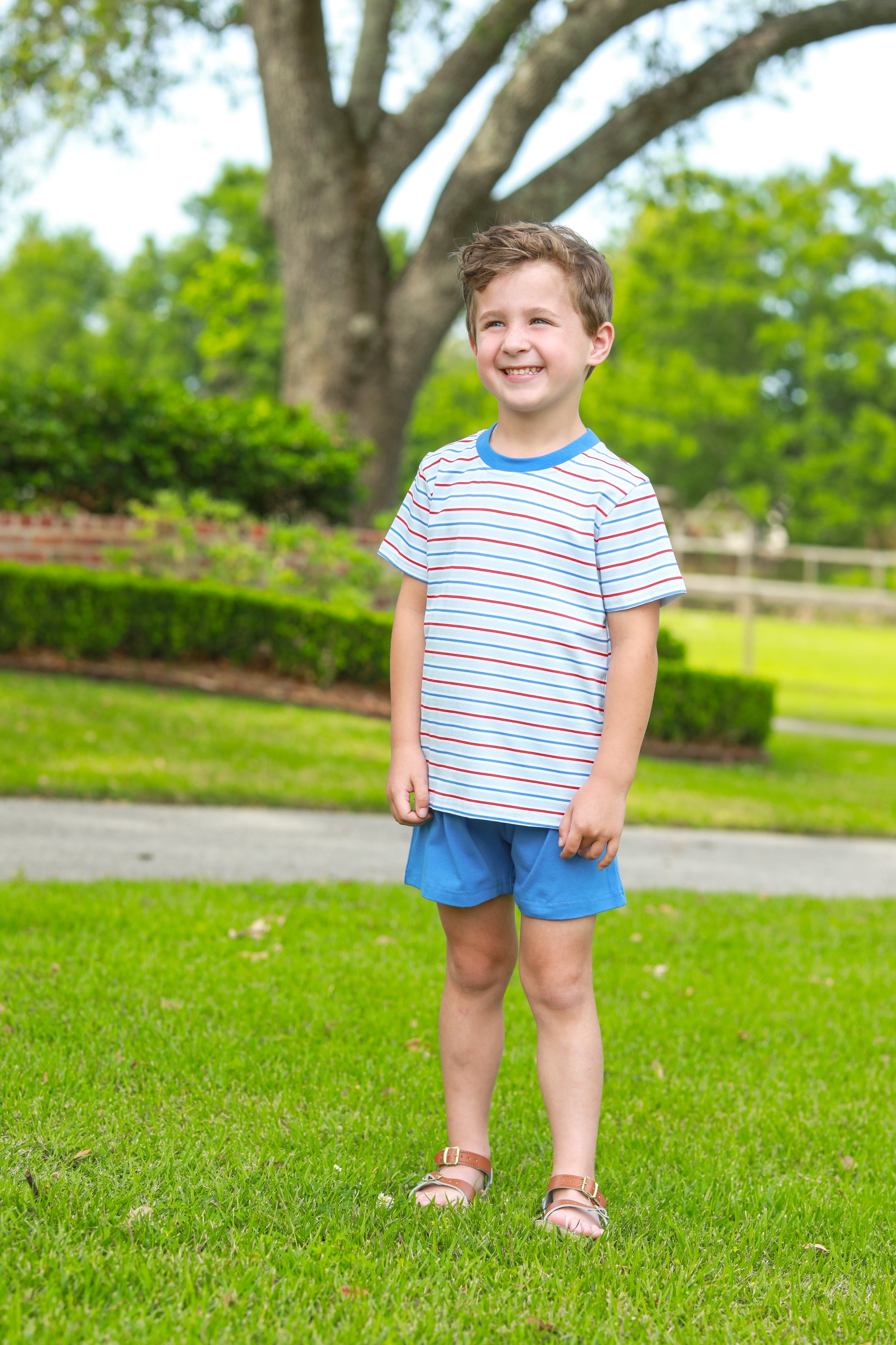 Drew Short Set - Patriotic Stripe