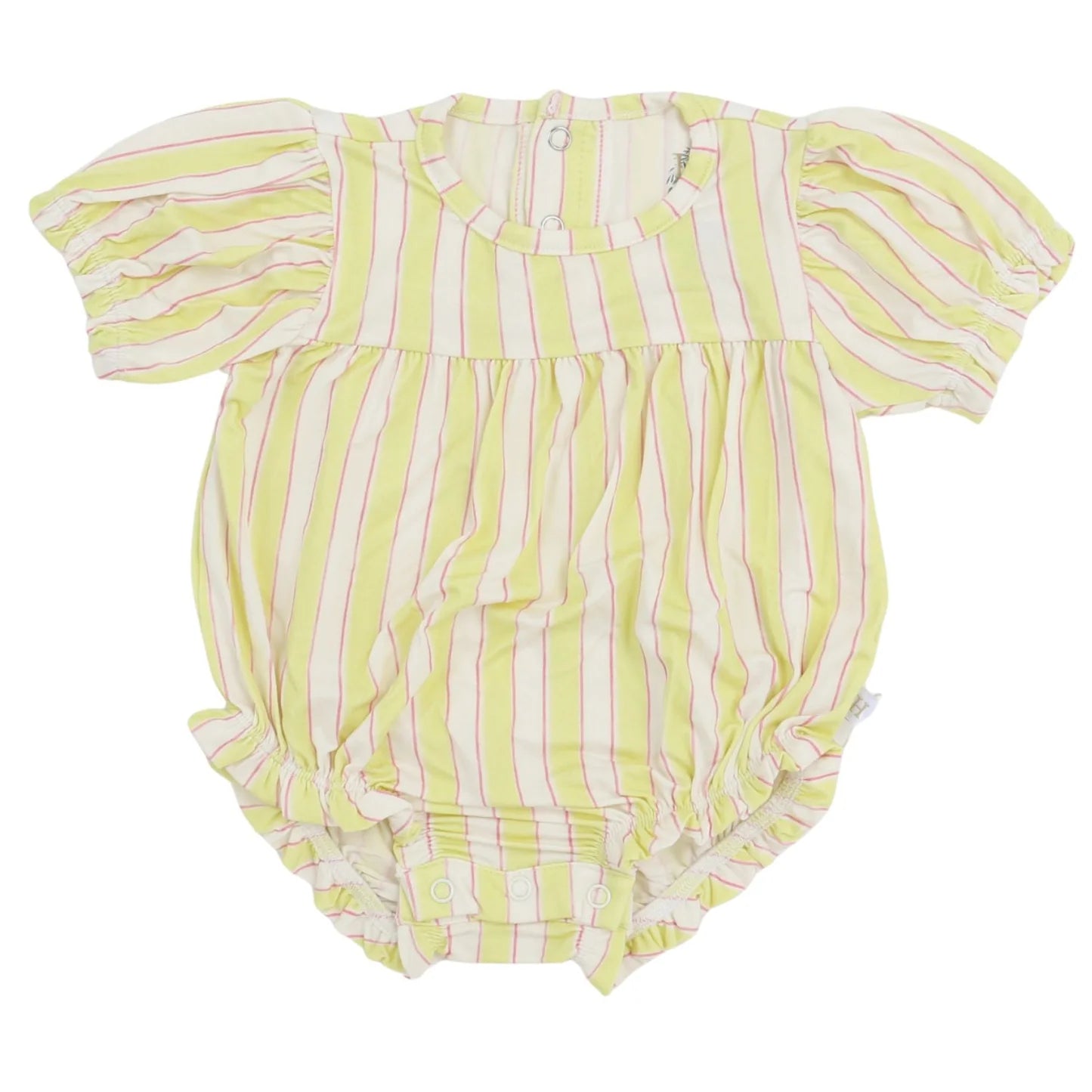 Girls Yellow Stripes Bamboo Bubble
