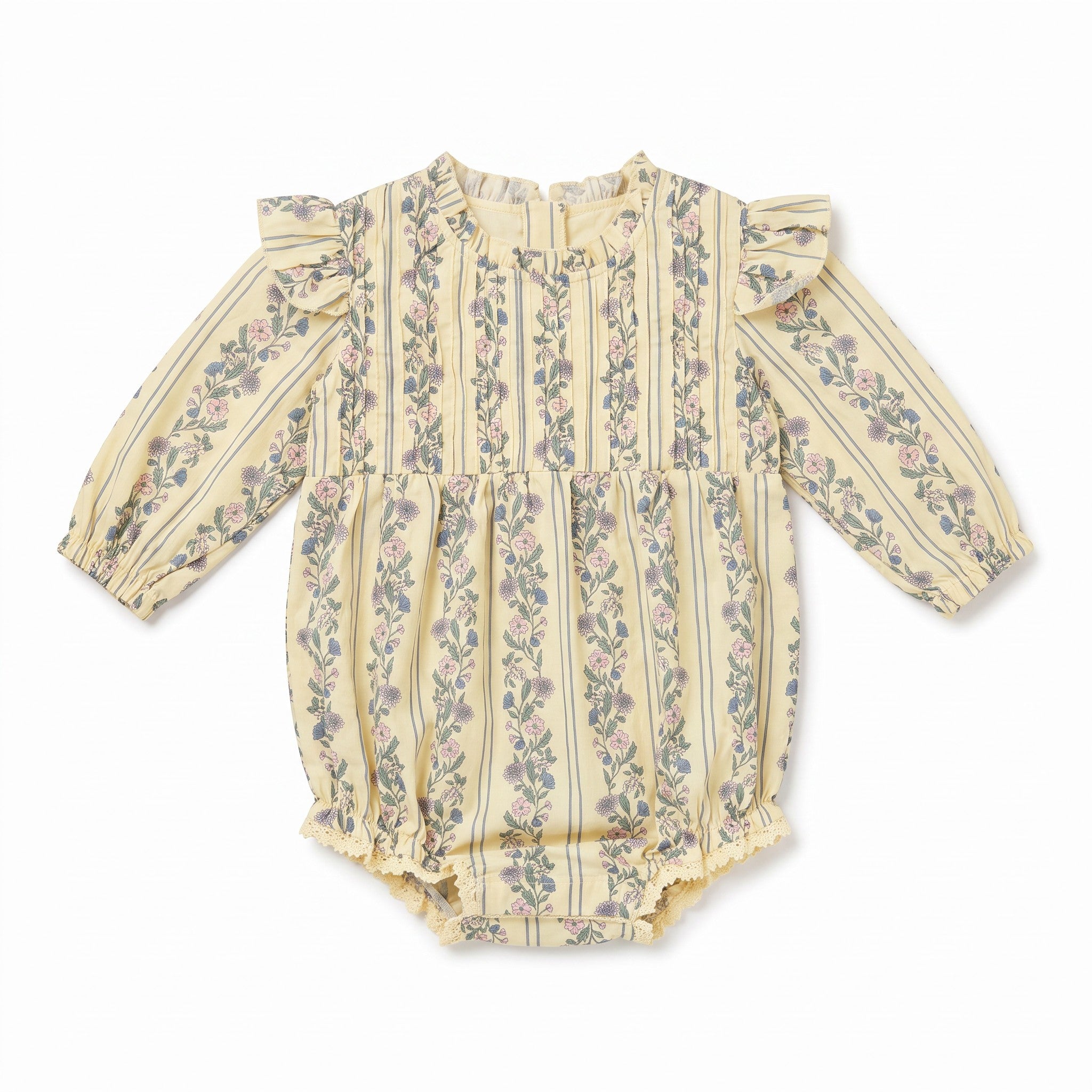 Elizabeth Bubble - Yellow Floral Stripe