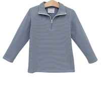 Evan Pullover - Dusty Blue Stripe