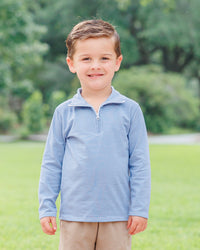 Evan Pullover - Dusty Blue Stripe
