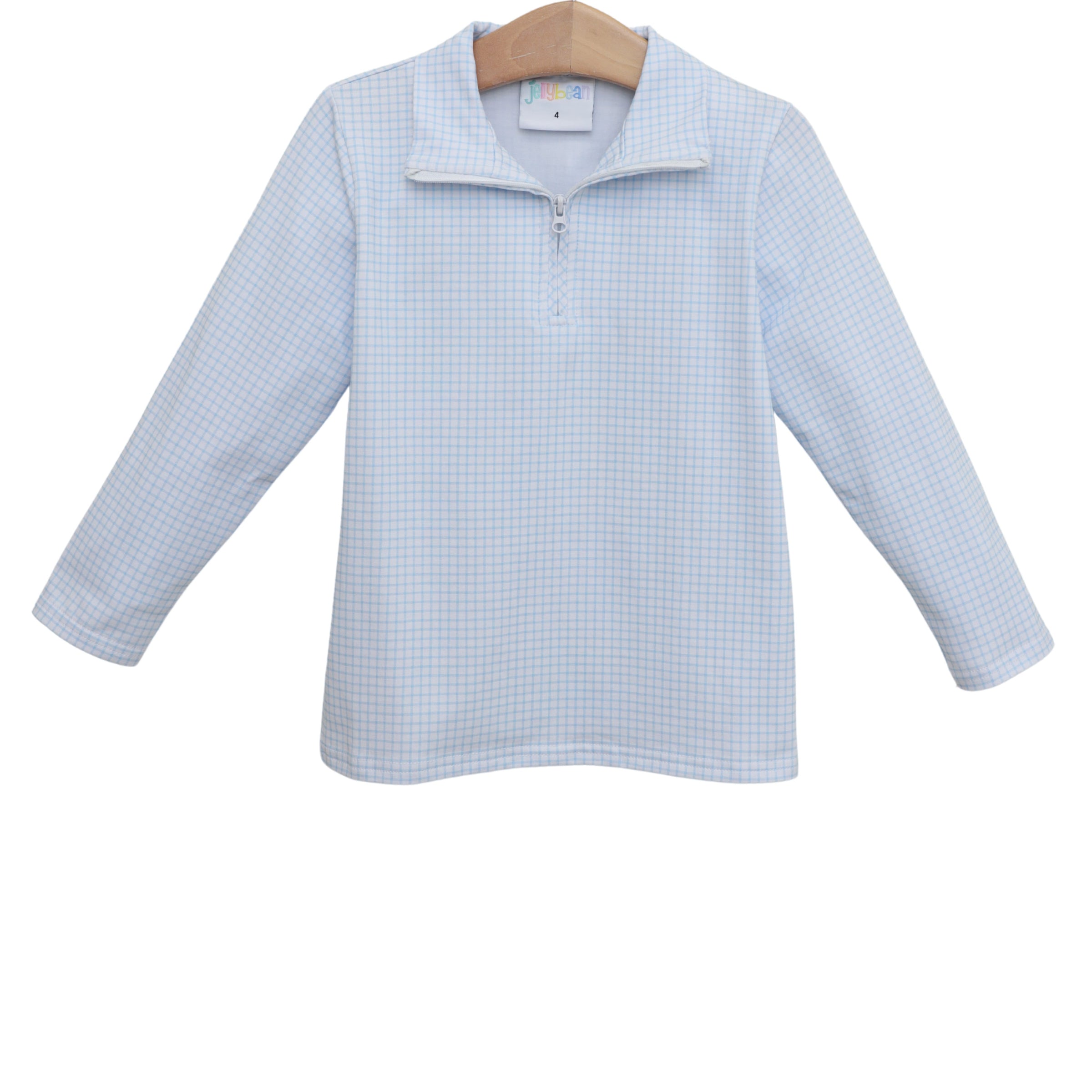 Evan Pullover - Light Blue Windowpane
